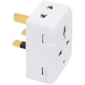 Resim HarmonyAura DE-PA 11118-UK İngiliz - Amerikan Golyat Seyahat Prizi Fiş 3 Girişli Topraklı (Işıklı) 