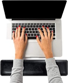 Resim Aputue Klavye Bilek Desteği, Kaymaz PU Tabanlı, Ergonomik Yumuşak Memory Köpük, Bilgisayar, Dizüstü Bilgisayar, Ofis ve Ev Kullanımı İçin 