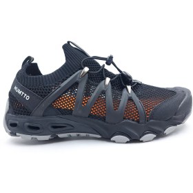 Resim Humtto HT620829A Outdoor Plaj Deniz Aqua Fileli Siyah Erkek Spor Sandalet Ayakkabı 
