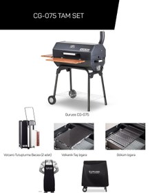 Resim Guruss CG-075 Kömürlü Barbekü Mangal Tam Set 