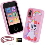 Resim Sunshine022 Unicorn Temalı Eğitici Dokunmatik Çocuk Telefonu 32gb Hafıza Kartlı Mp3 Kameralı 