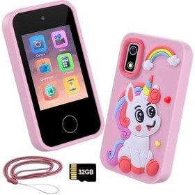 Resim Sunshine022 Unicorn Temalı Eğitici Dokunmatik Çocuk Telefonu 32gb Hafıza Kartlı Mp3 Kameralı 