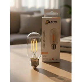 Resim Orbus TC45 4W LED Ampul E27 Sarı Işık 2700K 400Lm Filament Clear 