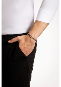 Resim So Chic Jasper Ve Hematit Taşlı 23 Cm Çelik Erkek Bileklik Çelik 