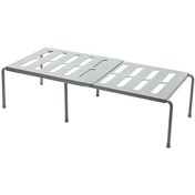 Resim Kabine Raf Genişletilebilir İstiflenebilir Mutfak Dolap Rafı Gri 