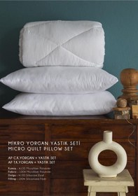 Resim Apricitas Mikro Yorgan Seti + Yastık Seti Ç.k Beyaz 
