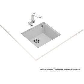 Resim Teka Square 50.40 Tg Artıc Beyaz Granit Eviye. Tezgahaltı 