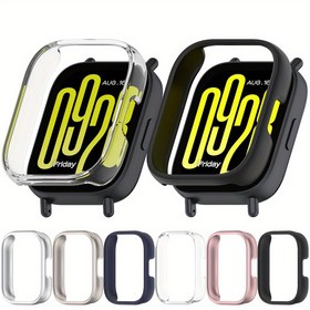 Resim MIIOHHR Xiaomi Redmi Watch 5 Active için Hollow Kılıf - Spor PC Koruyucu Kapak ve Ekran Koruyuculu, Genişletilebilir Toka, 5 Renk (Siyah/Beyaz/Mavi/Pembe/Kırmızı), Outdoor Aktivite Ekipmanı, Şık Tasarım, Güvenli Toka, Fitness Tutkunları İçin, Hafif Koruma, Spor Aksesuarı 