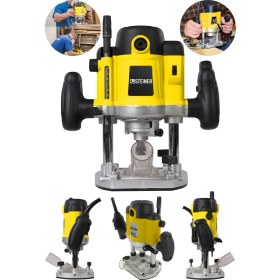 Resim Steiner Alman Gt-Yellow 4000 Watt Profesyonel Devir Ayarlı Freze Formika Makinası Metal Şanzuman 8 mm Pens 