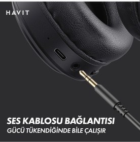 Resim Havit H633BT Bluetooth 5.1 Kulak Üstü Kulaklık 