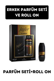 Resim Jagler Classic Erkek Parfüm Seti Ve Roll On ( Edt Parfüm 90 ml Deodorant 150 ml Roll On 50 ml ) 