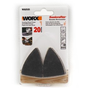 Resim Genel Markalar WA2121 Çok Amaçlı Raspalama Makinası İçin 34x34mm 20Adet 80Kum Cırtlı Universal Parmak Zımpara 