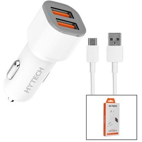 Resim Type-c - Kablolu Oto - Araç Çakmaklık Şarj Başlık Set 15.5w - 1mt Kablo Hy-x46 4832 