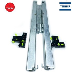 Resim Yeniler Tandem Çift Açılım Çakmece Rayı 50 Cm Mandal Dahil 