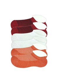 Resim Eng 6 Adet Çocuk Sneaker Patik Çorap Bordo Beyaz Turuncu 5-6 Yaş Çok Renkli 
