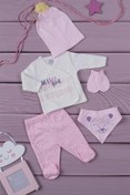 Resim AnneBebe 5-071- Kız Bebek Leopar 5' Li Zıbın Set Pembe 