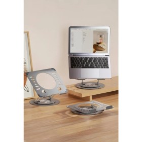Resim Daisy Home Yüksekliği Ayarlanan 360° Dönebilen Alüminyum Ergonomik Laptop Standı, Laptop Yükseltici 10” ~ 15.6” 