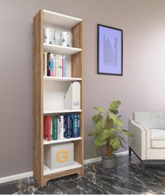 Resim Nur Mobilya Ece 5 Raflı Kitaplık Atlantik Çam 