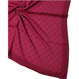 Resim Mim Eşarp Işıl İpek - G Desen Siena Eşarp 100x100 Cm Bordo 