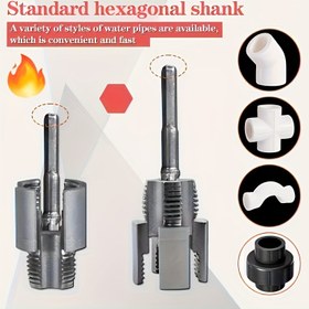Resim 2'si 1 Arada Entegre Boru Diş Kesici - Tesisat ve DIY Tutkunları için Uygun, Boru Tamirleri için Gerekli | Dayanıklı Metal Yapı, Çok Amaçlı Diş Kesici 
