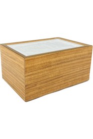 Resim Mimoza Ahşap Masaüstü Yatay Peçetelik 24 Adet Restaurant Dispenser Afrika Ceviz 