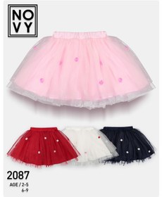 Resim Novy Baby 23 Nisan Bayram Doğum Günü Özel Gün Kız Çocuk Bebek Tütü Etek - 2-9 Yaş - Lacivert 
