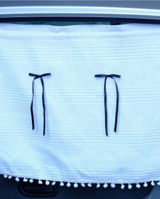 Resim Store Araba Perdesi - Siyah Kurdele Temalı Perde 60x50cm 