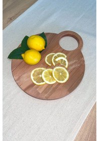 Resim Ahşap Kesme Tahtası Sunumluk Doğal Kayın Ağacı 30x26 Cm - Kl-akt521a Ahşap 