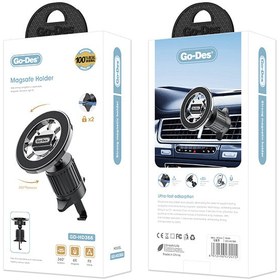 Resim Go Des GD-HD366 M-safe Magnetik 360 Derece Dönebilen Havalandırma Tasarımlı Telefon Tutucu - Siyah 
