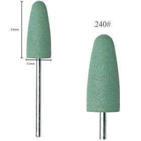 Resim Silikon Tırnak Parlatma Törpü Ucu 240 Grit Yeşil 