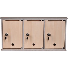 Resim SELENA Ahşap Kilitli Posta Kutusu 3lü- Akça 