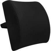 Resim Baffhome Lüx Ortopedik Bel Yastığı Siyah Poliüretan Malzeme ile 11.5x33x35 cm Boyutunda 