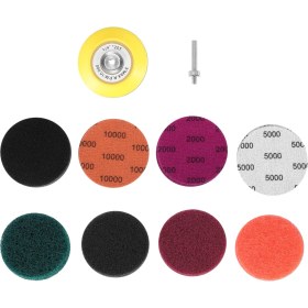 Resim 21PCS/SET 3inch Diy Araba Lambaları Kiti Otomotiv Parlatma Ovma Bezi Set Far Onarma Kiti Zımpara Kağıdı (Yurt Dışından) 