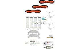 Resim Xiaomi Robot Vacuum X10 Yedek Ana Fırça, Yan Fırça, Hepa Filtre, Mop - 15 Parça 