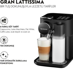 Resim Nespresso F541 Gran Latissima Süt Çözümlü Kahve Makinesi,Siyah 