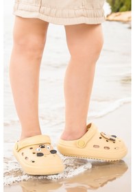Resim Kiko Kids Eva Plaj Havuz Okul Kreş Kız Çocuk Terlik Twg 755 Bej 