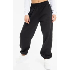 Resim Bluu Unisex Mevsimlik Kumaş Elastik Bel Joggers Pantolon Eşofman Altı Siyah 
