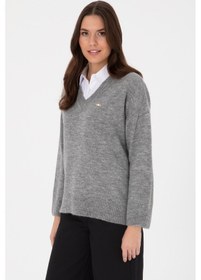 Resim U.S. Polo Assn. U.s. Polo Assn. Kadın Gri Melanj Kazak /triko 50314833-vr086 