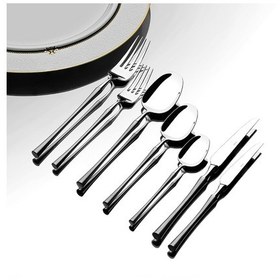 Resim Marbella Saten 12 Kişilik 84 Parça Deri Kutulu Çatal Kaşık Bıçak 