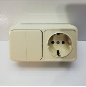 Resim Makel Sıva Üstü Krem Komütator+topraklı Priz 452a2 