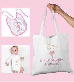 Resim EJOYA Bebeklere Özel Çantasında Kişiye Özel Zıbın Ve Önlük Bebek Hediye Seti 109988 