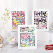 Resim Sanrio Hello Kitty Kurumi Melody Elmas Çerçeve DIY Elmas Yapışkan Etiket Seti Tatil Hediyesi 