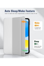 Resim UnDePlus Apple Ipad Pro 9.7 Kılıf Pu Deri Smart Case A1673 A1674 A1675 Gri 