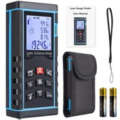 Resim Profesyonel 40 Metre Dijital Lazer Metre Ölçer Lcd Ekran, Su Terazili, Alan Hacim, Pisagor Hesaplama Ve 20 Kayıt Hafızası 