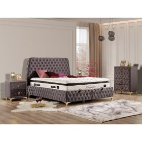 Resim İmaj Elizabeth Set (baza+yatak+başlık) Çift Kişilik 140x190 Cm 