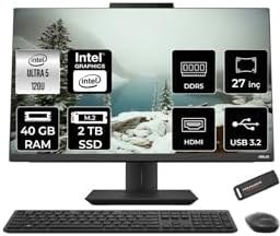 Resim ASUS A5702WVARK Ultra 5 120U 40GB DDR5 2TB SSD Intel Graphics 27" FHD FDOS Siyah All in One & PER4 