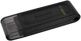 Resim Kingston DataTraveler 70 256GB USB-C Flash Sürücü | USB 3.2 Gen 1 | DT70/256GB, Siyah 