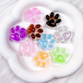 Resim 10 adet Kedi Pati Reçine Kolye - Yumuşak Yıldız ve Kalp Tasarımları, Fırça Etiketleri ve Saç Tokaları için Çok Yönlü DIY Aksesuarları - Ev Dekoru ve Parti Hediyeleri için Mükemmel, DIY El Sanatları | Kedi Pati Kolyeleri | Dayanıklı Reçine 