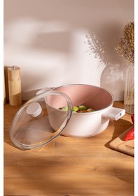 Resim Emsan Swiss Crystal Derin Tencere Pembe 24 CM 