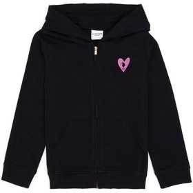 Resim U.S. Polo Assn. Kız Çocuk Siyah Fermuarlı Basic Sweatshirt 50296390-VR046 